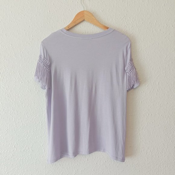 Lilac Next Tassel T Shirt Top Size 16 - Picture 3 of 4